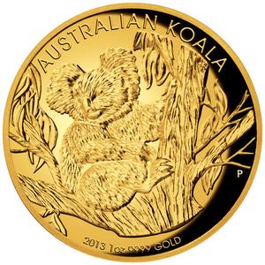 Australia / Gold Ounce 2013 Australian Koala, High Relief - obverse photo