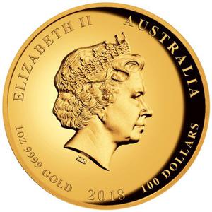 Australia / Gold Ounce 2018 Year of the Dog - obverse photo