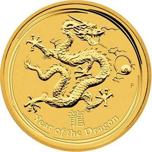 Australia / Gold Quarter Ounce 2012 Year of the Dragon - reverse photo