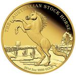 Gold Five Ounces 2014 Australian Stock Horse: Photo Coin, Australia, Gold Five Ounces 2014 Australian Stock Horse / thumbnail