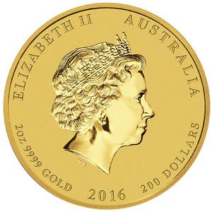Australia / Gold Two Ounces 2016 Year of the Monkey - obverse photo