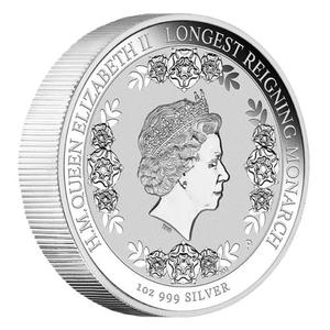 Australia / Silver Ounce 2015 Longest Reigning Monarch - reverse photo