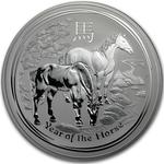 Silver Kilo 2014 Year of the Horse: Photo 2014 Australia 1 kilo Silver Lunar Horse BU / thumbnail