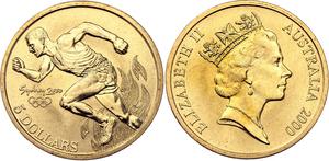 Australia / Five Dollars 2000 Athletics - reverse photo