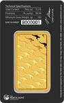 Gold One Hundred Grams - Perth Mint Kangaroo Bar: Photo 100g Gold Minted Bar Perth Mint / thumbnail