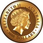 Gold Kilo 2009 Australian Kangaroo: Photo 2009 Australian One Kilo Gold Nugget / thumbnail
