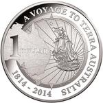 One Dollar Silver 2014 Voyage to Terra Australis: Photo Coin, Australia, One Dollar Silver 2014 Voyage to Terra Australis / thumbnail