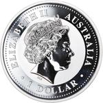 Silver Ounce 2007 Year of the Pig: Photo Coin, Australia, Year of the Pig Dollar - 2007 - 1 Oz - Silver / thumbnail