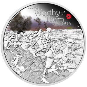 Australia / Silver Ounce 2016 Be Worthy of Them - obverse photo