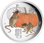 Australia / Silver Quarter Ounce 2020 Year of the Mouse, China Design - reverse photo
