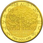 Gold Tenth-Ounce 2015 Gallipolli Landing: Photo Coin, Australia, Gold Tenth-Ounce 2015 Gallipolli Landing / thumbnail