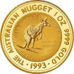 Gold Ounce 1993 Australian Nugget: Photo Coin, Australia, Gold Ounce 1993 Australian Nugget / thumbnail