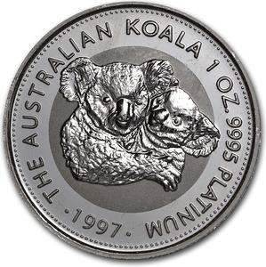 Australia / Platinum Ounce 1997 Australian Koala - reverse photo