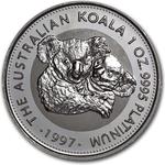 Platinum Ounce 1997 Australian Koala: Photo 1997 Australia 1 oz Platinum Koala BU / thumbnail