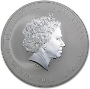 Australia / Silver Ten Ounces 2010 Year of the Tiger - obverse photo