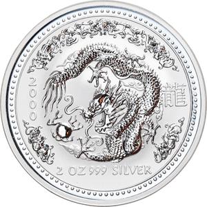 Australia / Silver Two Ounces 2000 Year of the Dragon - reverse photo