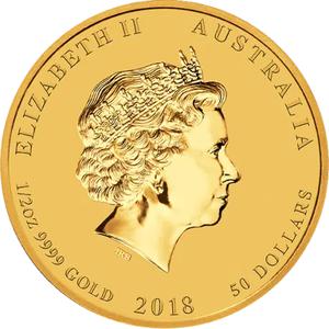 Australia / Gold Half Ounce 2018 Year of the Dog - obverse photo