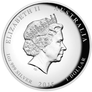 Australia / Silver Ounce 2015 Great White Shark - obverse photo