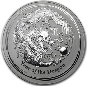 Australia / Silver Kilo 2012 Year of the Dragon - reverse photo