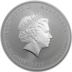Australia / Silver Two Ounces 2013 Year of the Snake / Coloured Reverse - obverse photo