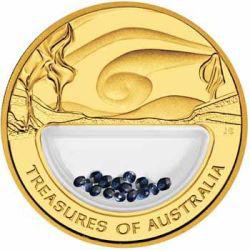 Australia / Gold Ounce 2007 Treasures of Australia - Sapphires - reverse photo