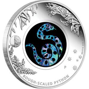 Australia / Silver Ounce 2015 Opal - Python - reverse photo