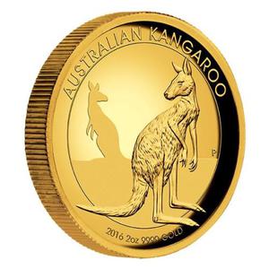 Australia / Gold Two Ounces 2016 Australian Kangaroo - reverse photo