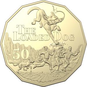 Australia / Fifty Cents 2022 Henry Lawson - The Loaded Dog - reverse photo