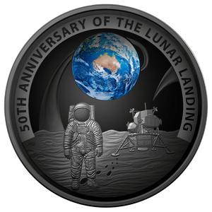Australia / Silver Ounce 2019 Moon Landing, Domed - obverse photo