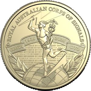 Australia / One Dollar 2025 Royal Australian Corps of Signals - reverse photo