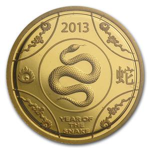 Australia / Gold Tenth-Ounce 2013 Year of the Snake, RAM - reverse photo