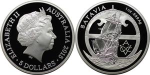 Australia / One Dollar Silver 2015 Batavia - obverse photo