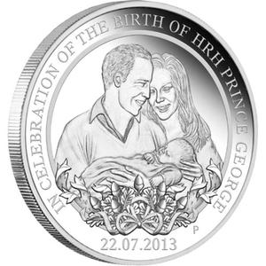 Australia / Silver Ounce 2013 HRH Prince George - reverse photo