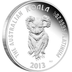 Australia / Platinum Half Ounce 2013 Australian Koala - reverse photo