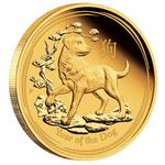 Gold Quarter Ounce 2018 Year of the Dog: Photo Coin, Australia, Gold Quarter Ounce 2018 Year of the Dog / thumbnail