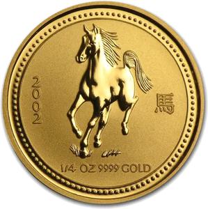 Australia / Gold Quarter Ounce 2002 Year of the Horse - reverse photo