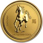 Gold Quarter Ounce 2002 Year of the Horse: Photo Coin, Australia, Gold Quarter Ounce 2002 Year of the Horse / thumbnail