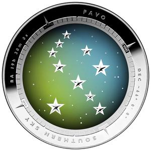 Australia / Silver Ounce 2013 Southern Sky - Pavo - reverse photo