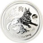 Australia / Silver Ounce 2018 Year of the Dog / Lion Privy Mark - reverse photo