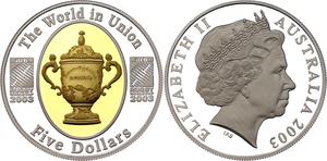 Australia / Silver Ounce 2003 Rugby World Cup - obverse photo
