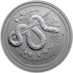 Silver Two Ounces 2013 Year of the Snake: Photo 2013 Australia 2 oz Silver Year of the Snake BU / thumbnail
