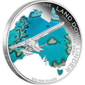 Australia / Silver Five Ounces 2014 Great Barrier Reef - reverse photo
