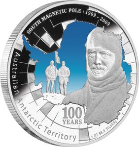 Australia / Silver Ounce 2009 South Magnetic Pole - reverse photo