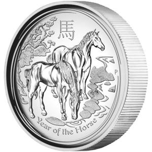 Australia / Silver Ounce 2014 Year of the Horse, High Relief - reverse photo