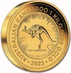 Gold Kilo 2023 Australian Kangaroo: Photo 2022 1 kg Australian Kangaroo Bullion Gold Coin / thumbnail