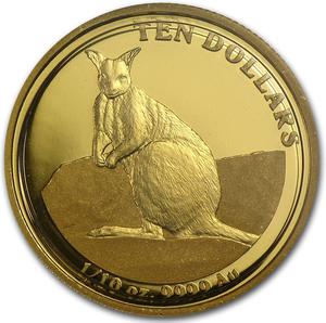Australia / Gold Tenth-Ounce 2012 Kangaroo - reverse photo