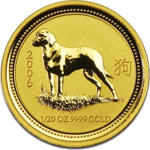 Australia / Gold Twentieth-Ounce 2006 Year of the Dog - reverse photo
