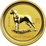 Gold Twentieth-Ounce 2006 Year of the Dog: Photo Coin, Australia, Gold Twentieth-Ounce 2006 Year of the Dog / thumbnail