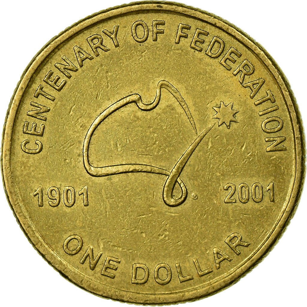 Australia 2001 One Dollar Coin Centenary Of Federation 50 OFF