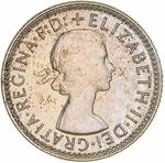 Sixpence 1955: Photo Proof Coin - Sixpence, Australia, 1955 / thumbnail